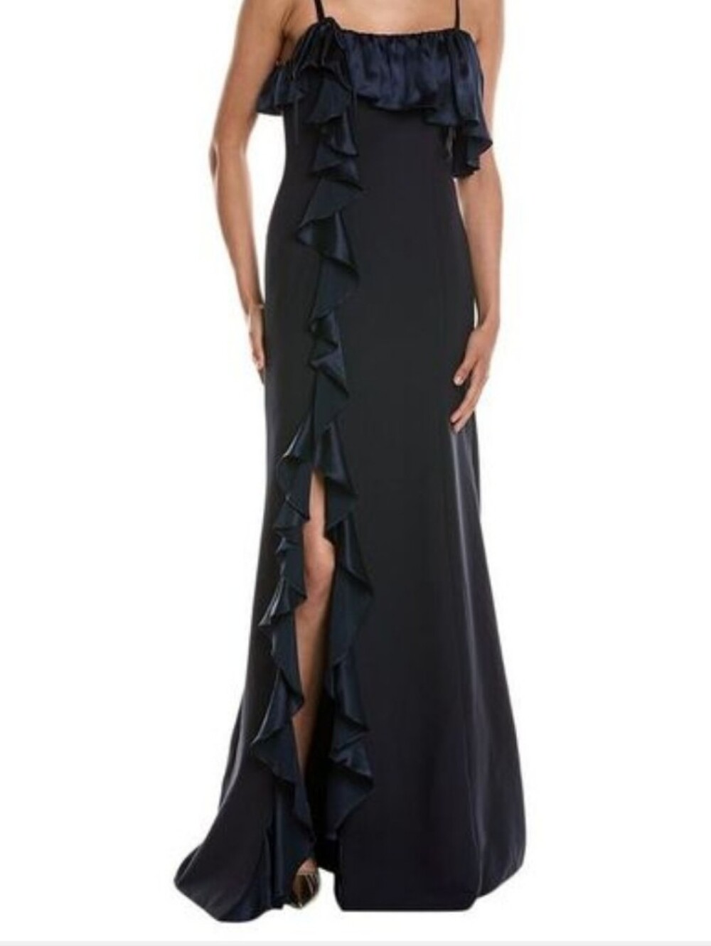 $795 Cinq A Sept Curtis Gown Navy Size 6